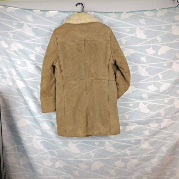 Designed in Canada, Lamb Leather Lined Shearling Coat, Fur Coat,  sz 36/S - Picture 5 of 9